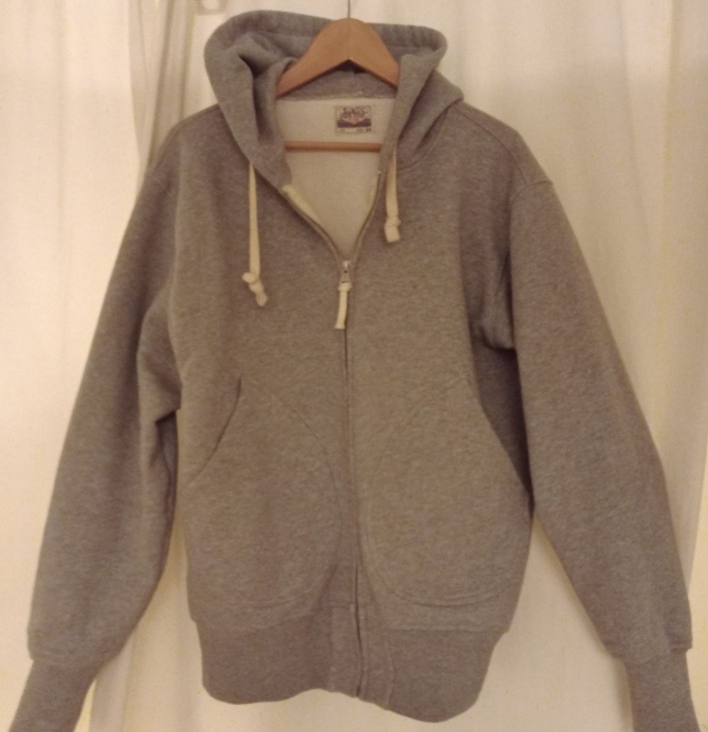 Customer photo review of 17.5 oz Terry Cloth Full-Zip Hoodie - Gray