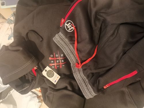 Customer photo review of Mens Power Over Track Pants - Black