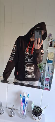 Customer photo review of Mitsubishi Evolution Pullover Hoodie