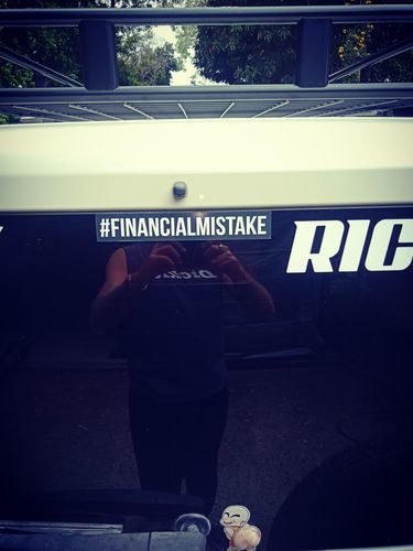 Customer photo review of Financial Mistake Sticker