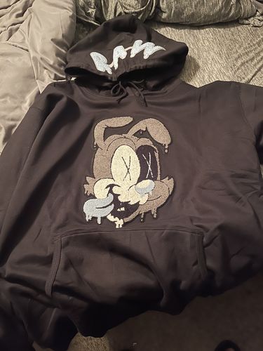 Customer photo review of RAW Nights Baby Blue Chenille Hoodie