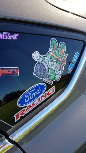 Customer photo review of Halloween Bunny Turbo Sticker