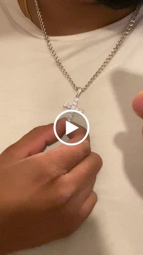Customer photo review of Cross Pendant - White Gold