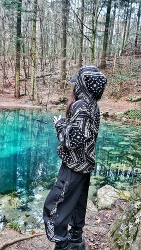 Customer photo review of NEV Side Bandana Patchwork Cargo Pants