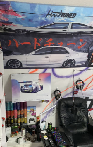 Customer photo review of Toyota AE86 Garage Flag
