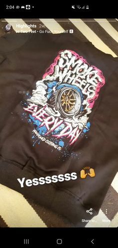 Customer photo review of Smoke Wheels Hoodie