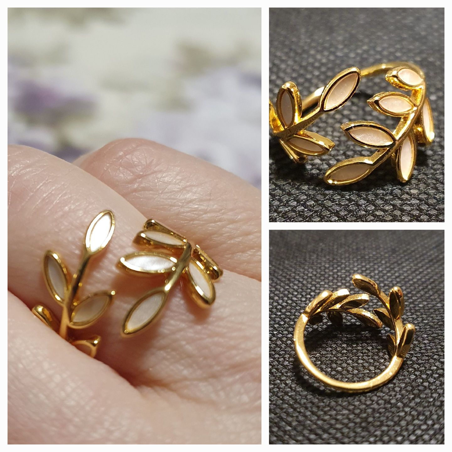Customer photo review of Gold Leaf Ring