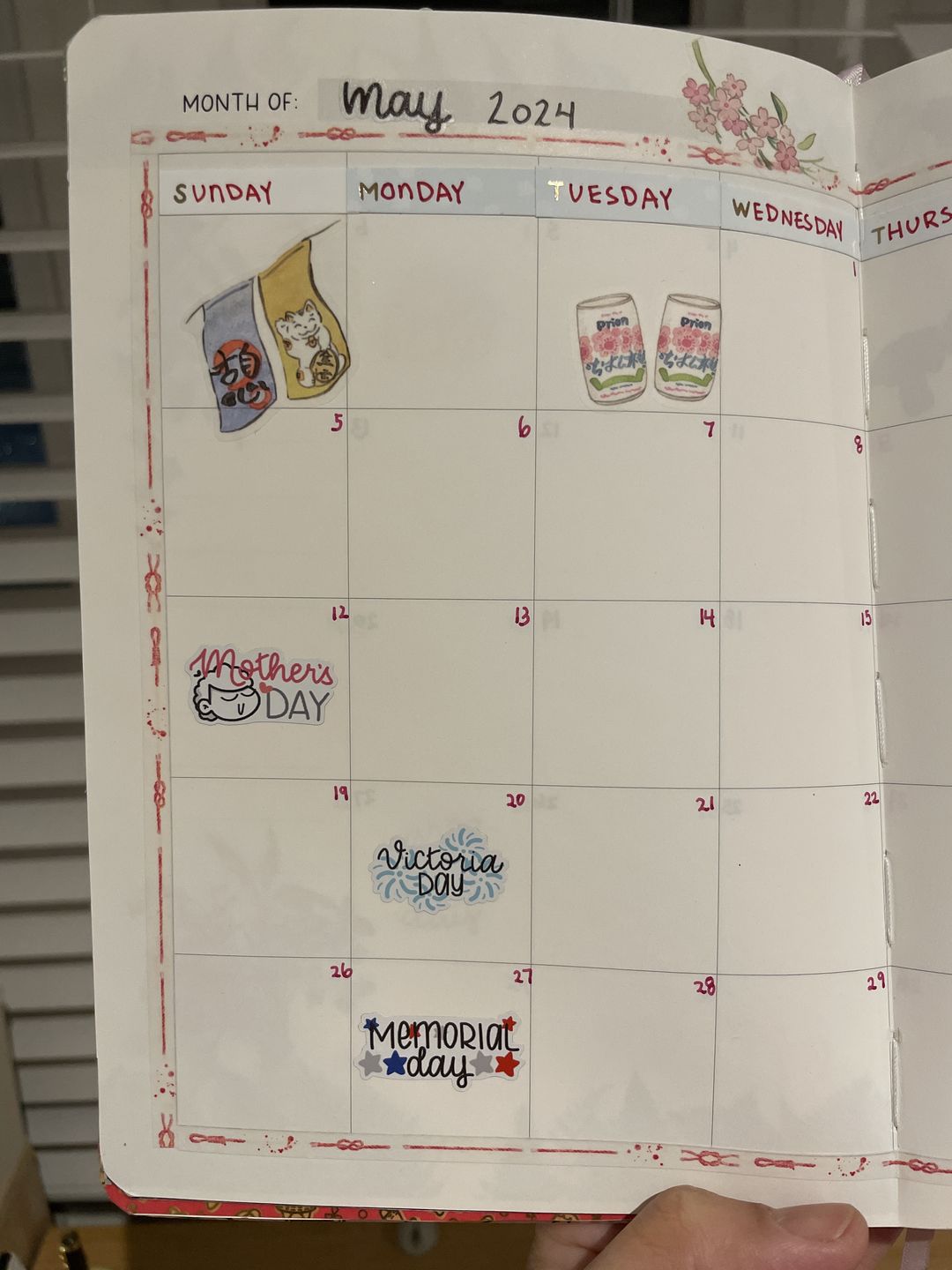 Customer photo review of Holidays Planner Stickers