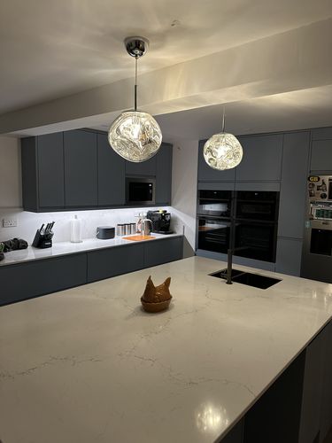 Customer photo review of 1-Light Melt Kitchen Pendant Light