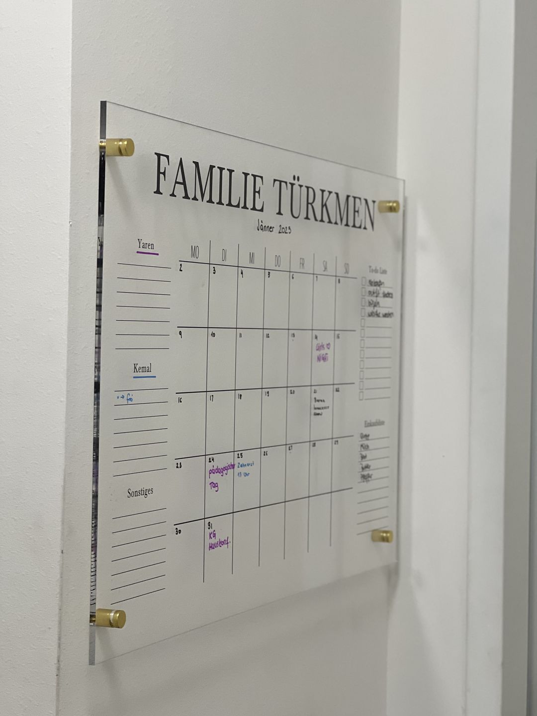 Customer photo review of 3-Namen Familienplaner
