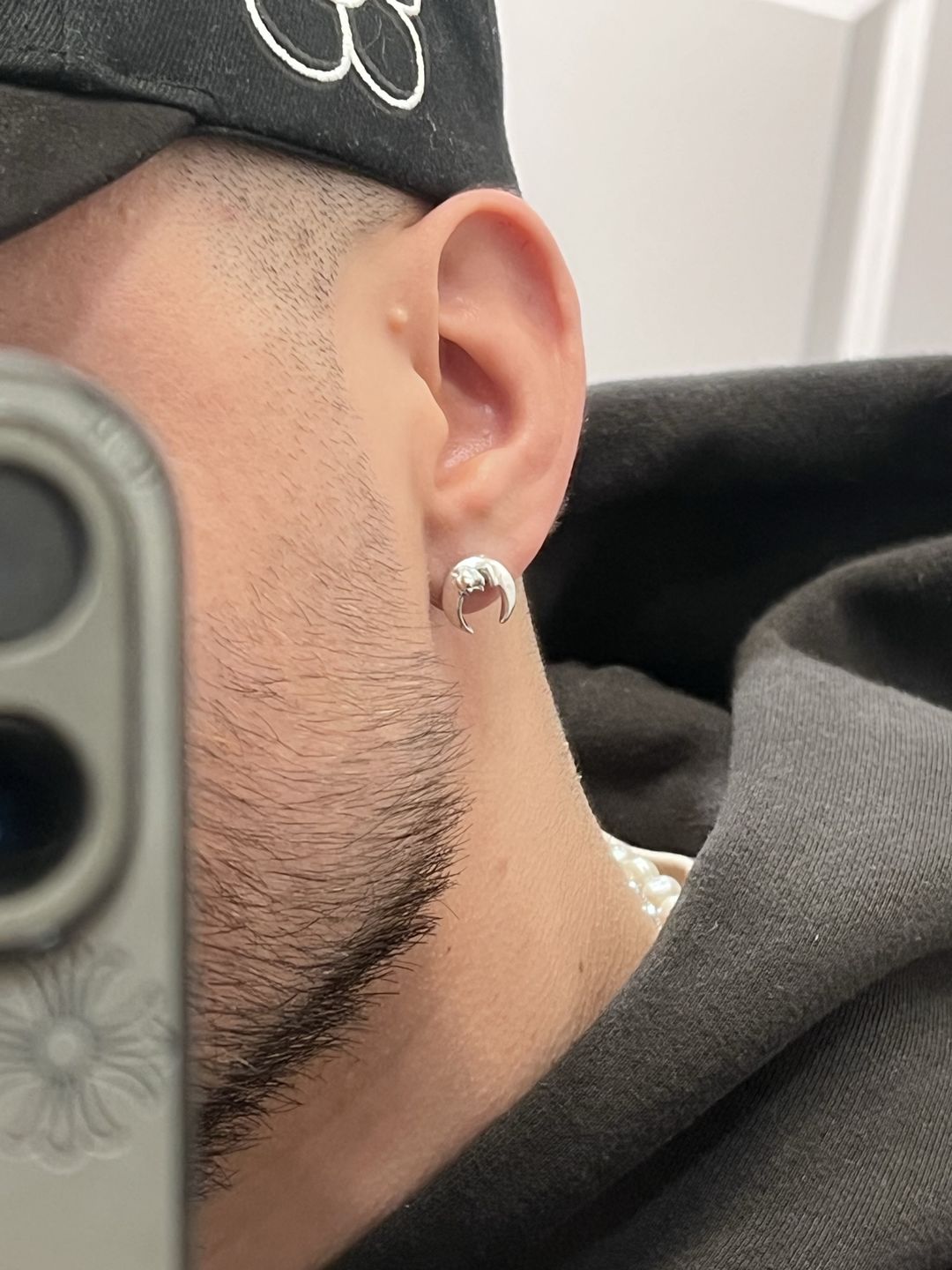Customer photo review of LUNA' LUNATIC LUNAR EARRING