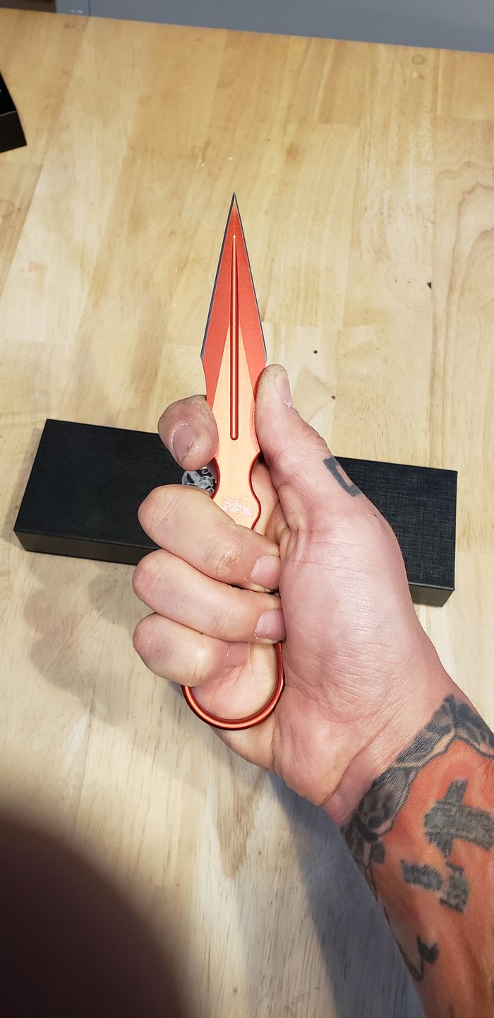 Customer photo review of Skallywag Aluminum Dagger (Not Trainer)