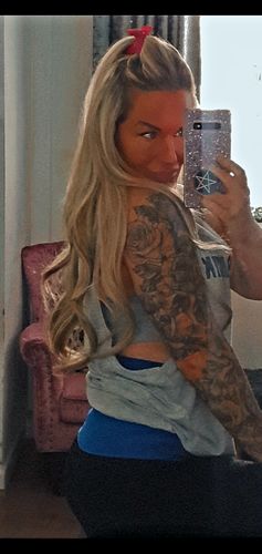 Customer photo review of Megan's Bouncy Blow HD Fibre Hair Extensions - 14" & 22"