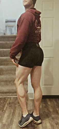 Customer photo review of Salty Savage Ladies Mid Rise Booty Scrunch Training Shorts | Wet Suit Performance | Black