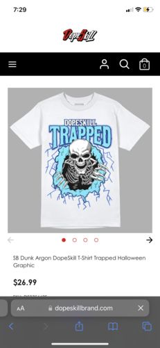 Customer photo review of Orange Black White DopeSkill T-Shirt Trapped Halloween Graphic
