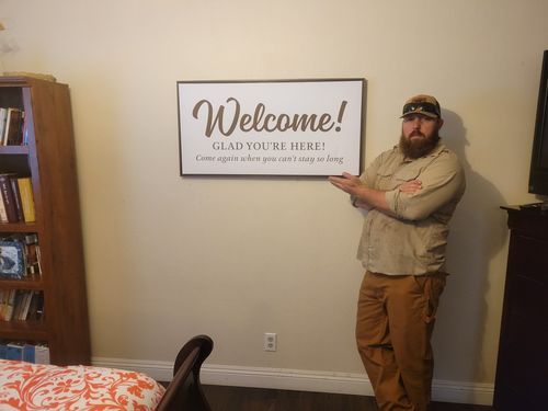 Customer photo review of Custom Farmhouse Personalized Sign