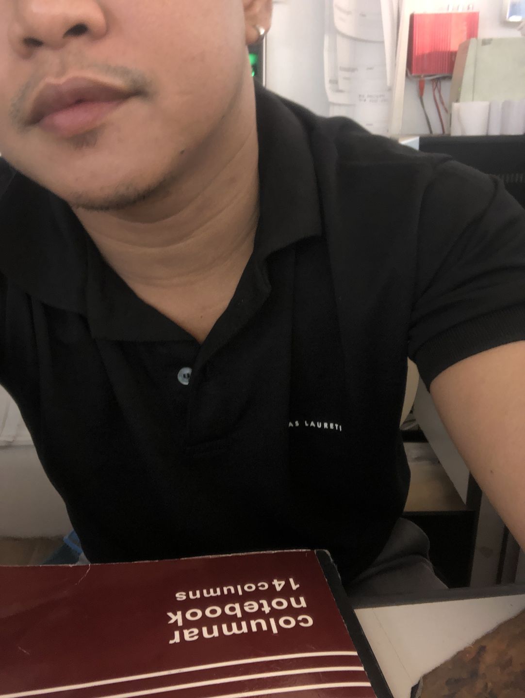 Customer photo review of Men's Thomas Laureti Navy Blue Polo Shirt
