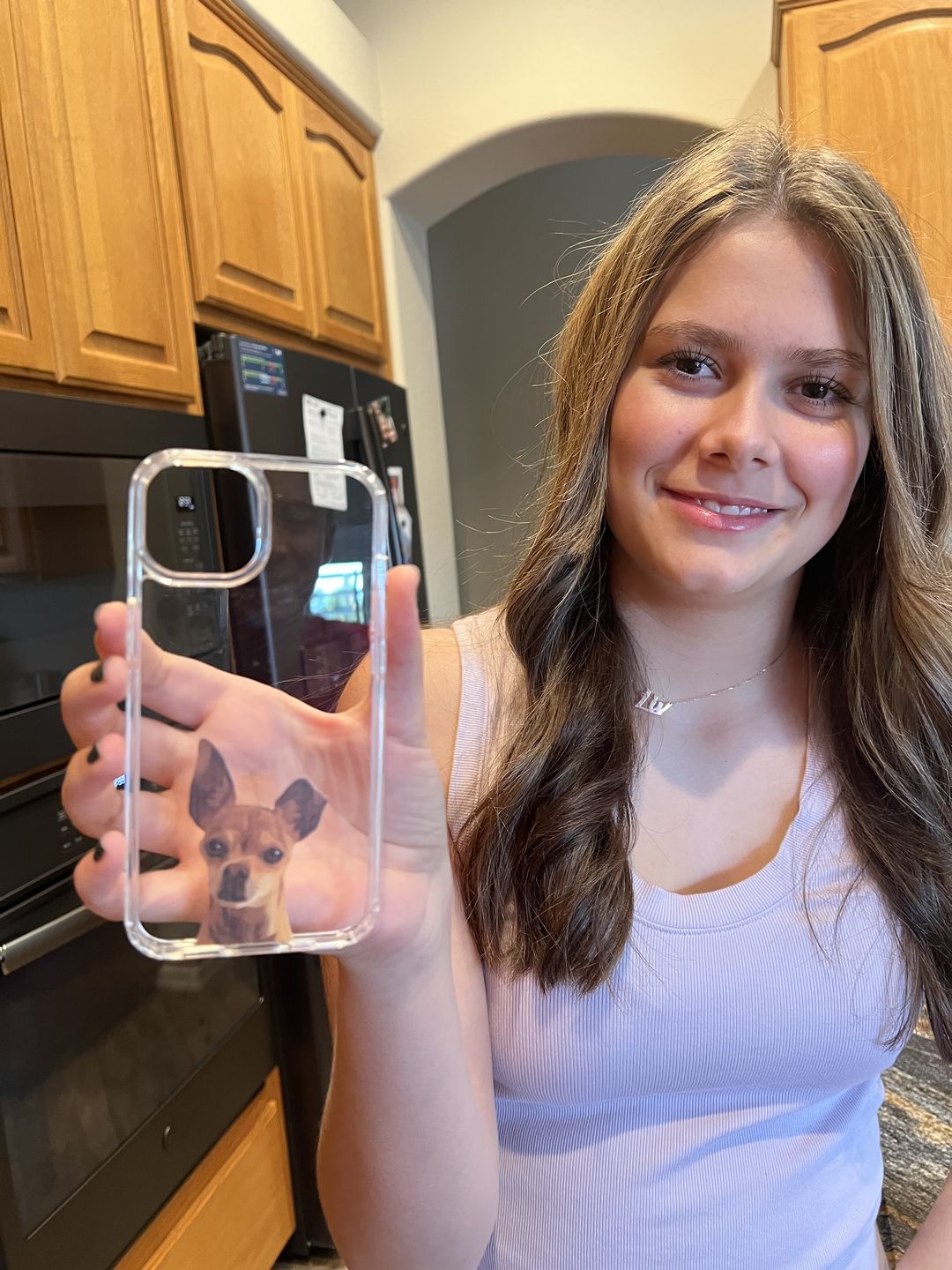 Customer photo review of Custom Pet Portrait Phone Cases