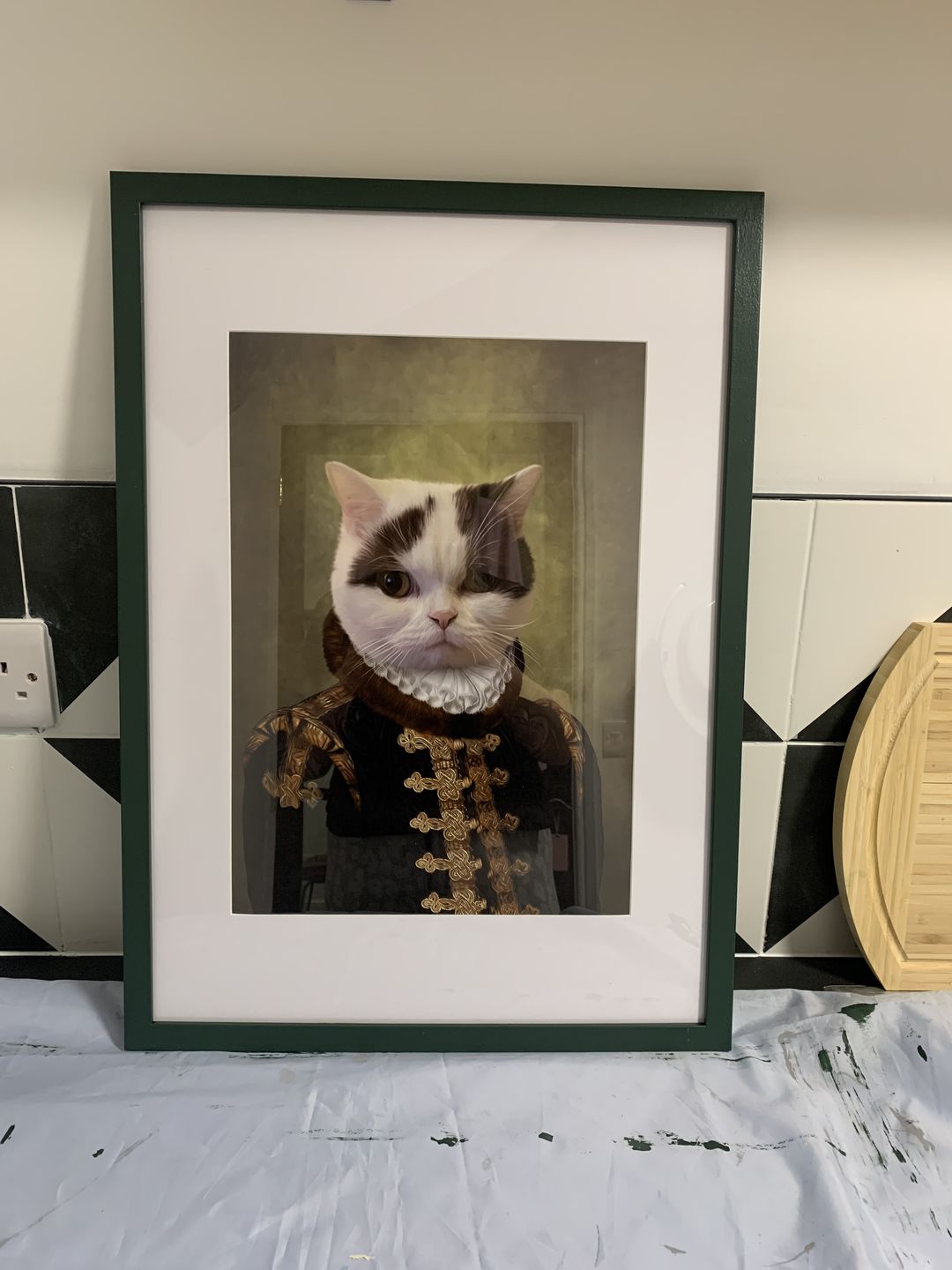 Customer photo review of The Count: Custom Pet Portrait