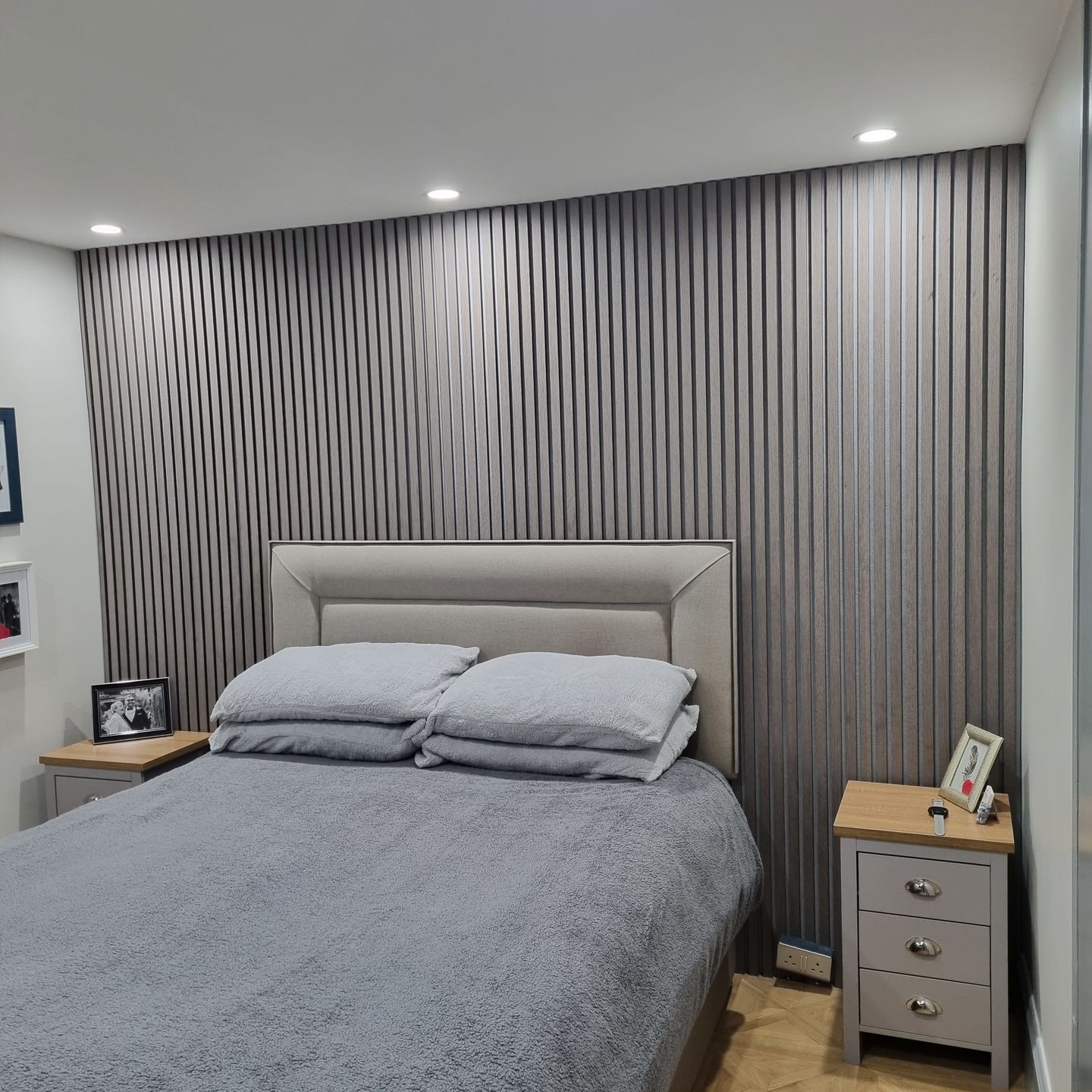 Customer photo review of SlatWall Acoustic Grey Oak