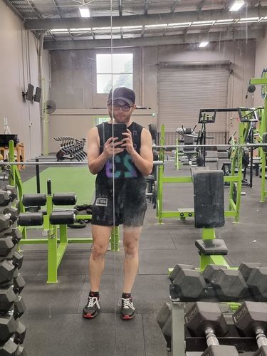 Customer photo review of Trip Reflective - Baller - Muscle Tank top