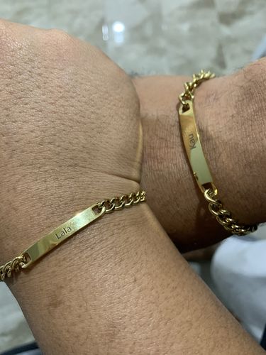 Customer photo review of Engraved Bracelet Set - W/ Eternal Rose Box