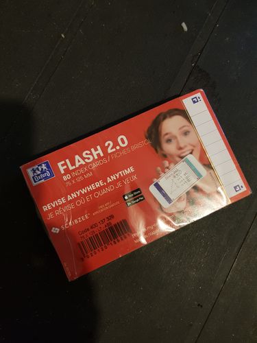 Avis photo d'un client sur Flashcards FLASH 2.0 OXFORD # 80 cartes 7,5 x 12,5 cm - ligné