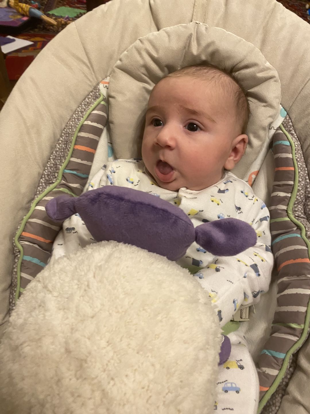 Customer photo review of ewan Deluxe | baby shushing sleep sheep | purple