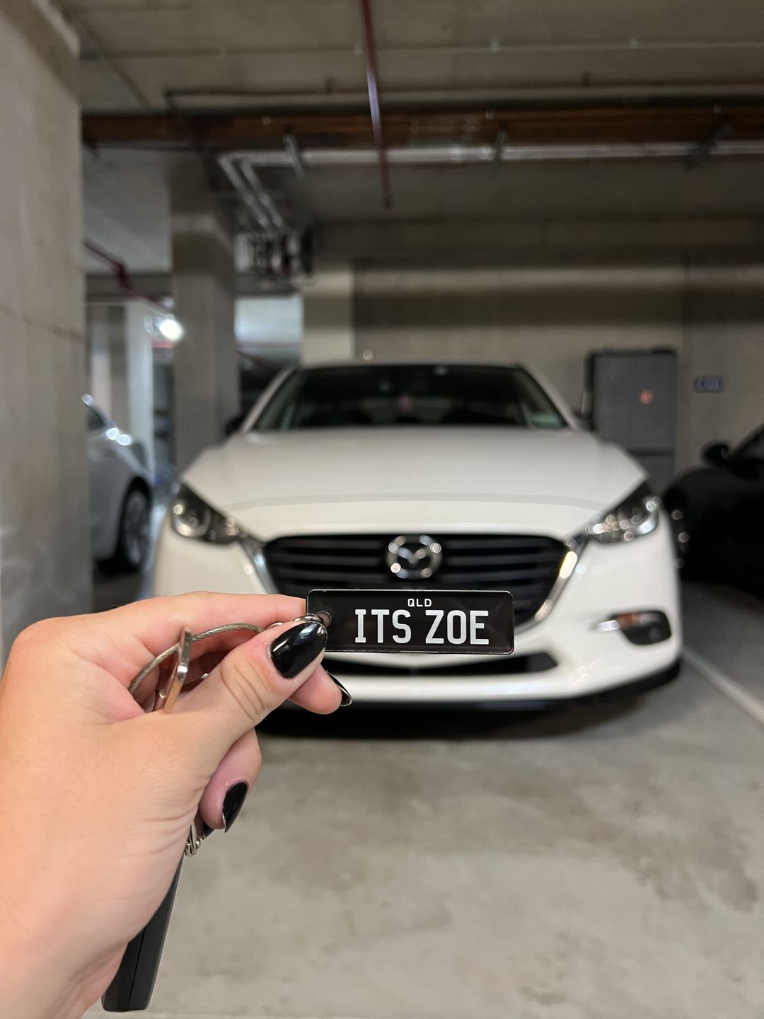 Customer photo review of QLD Prestige Licence Plate Custom Keychain
