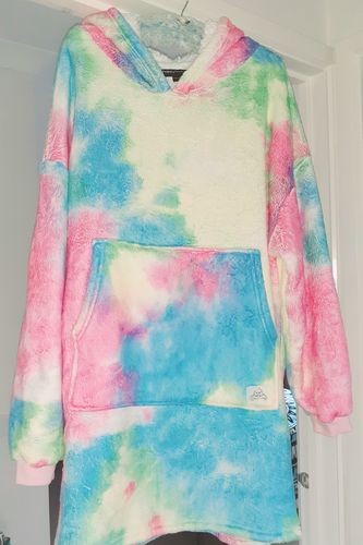 Customer photo review of Happy Hoodie Rainbow Tie-Dye Classic Hoodie