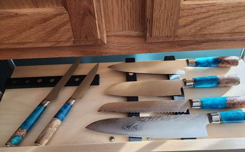 Customer photo review of "Tsunami" Collection - Japanese VG10 Damascus Steel Knife Set
