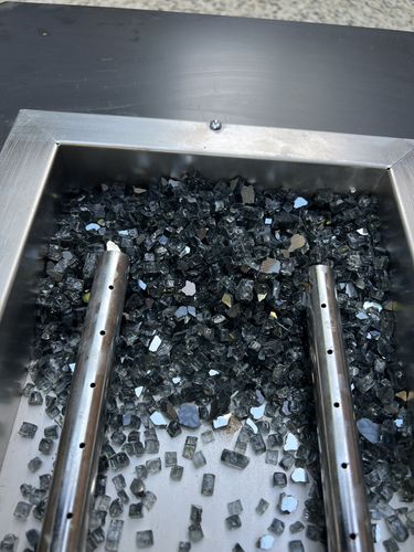 Customer photo review of BLACK REFLECTIVE CRUSHED GLASS