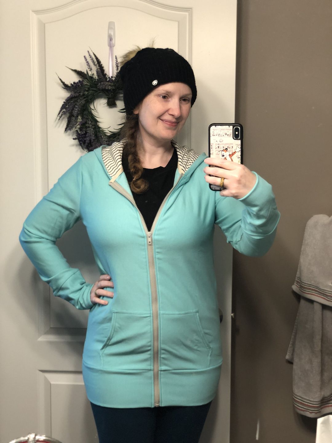 Customer photo review of *Freshly Baked* Zip Up Hoodie - Boxing Week