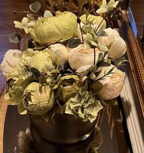 Customer photo review of Bulk 12" Peony Bush Silk Flowers Artificial Bulk