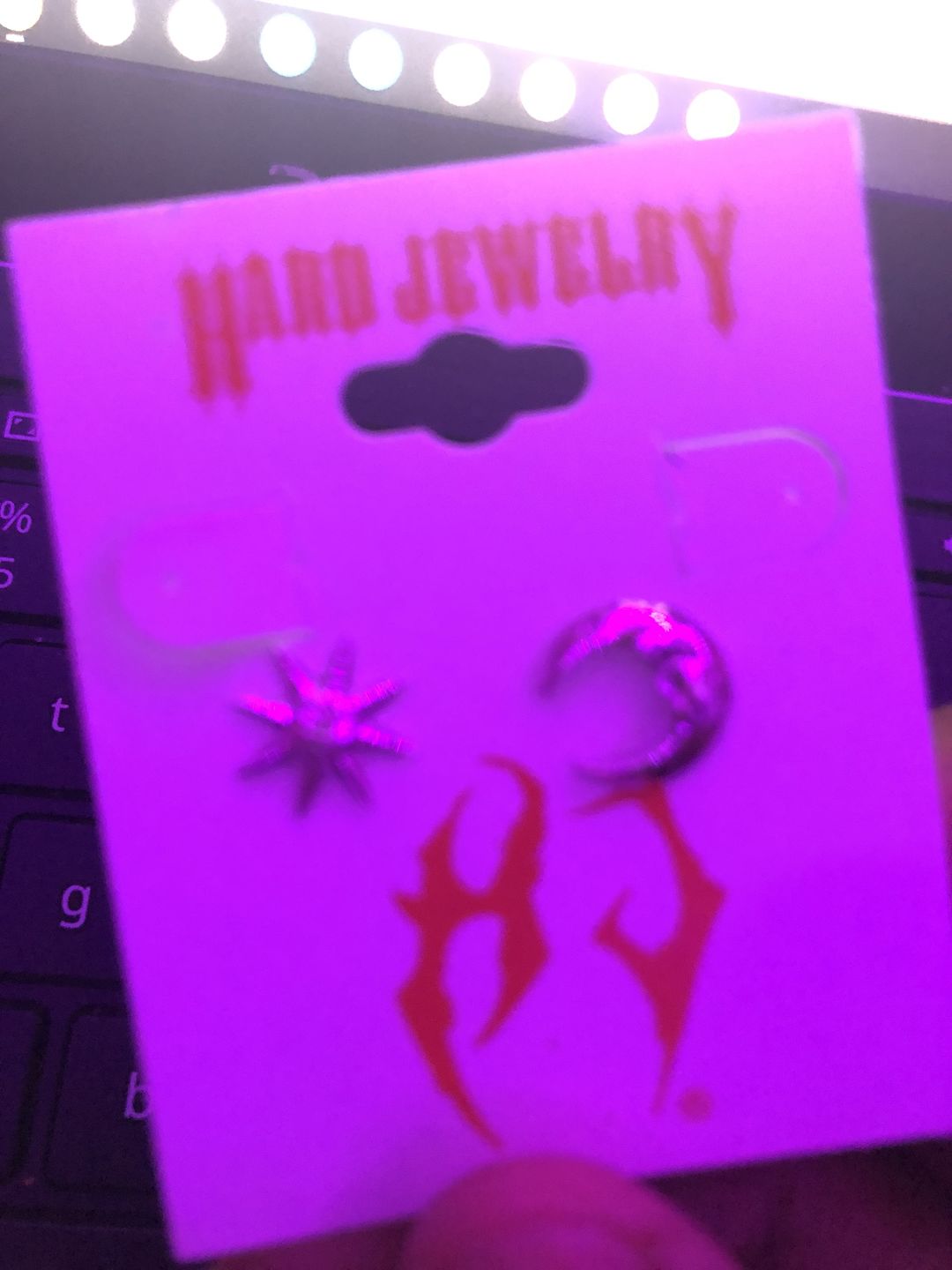 Customer photo review of LUNA' LUNATIC LUNAR EARRING