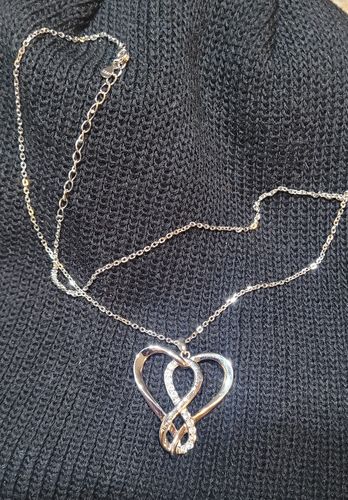 Customer photo review of Forever in My Heart Sterling Silver Necklace