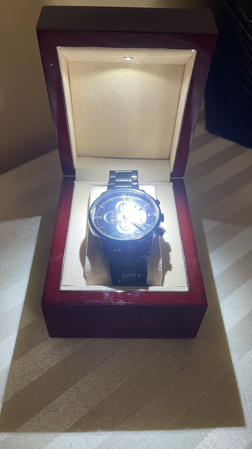 Customer photo review of Gift For Son From Mom, Black Chronograph Watch: Should There Be A Time...