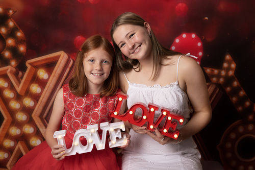 Customer photo review of Kate Valentine's Day XOXO Light Backdrop for Photography