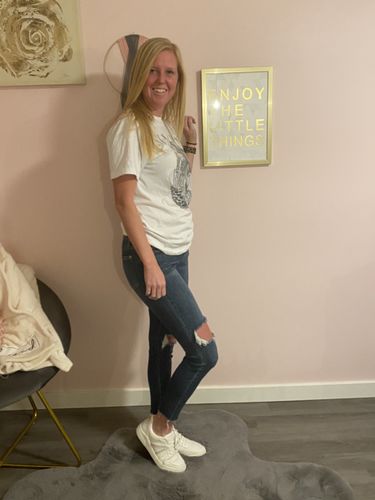 Customer photo review of Silver Studded Alta Sneakers