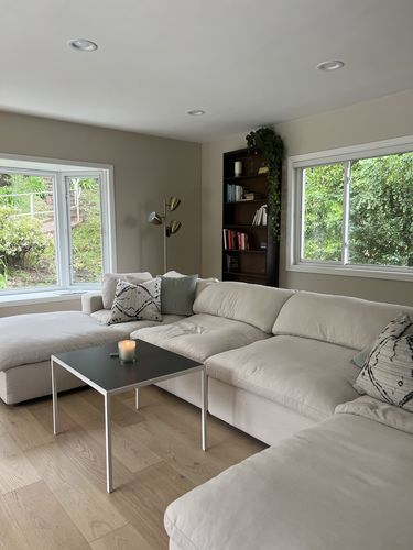 Customer photo review of COZY COLLECTION PLUSH MODULAR 6 PIECE DOUBLE OTTOMAN SECTIONAL