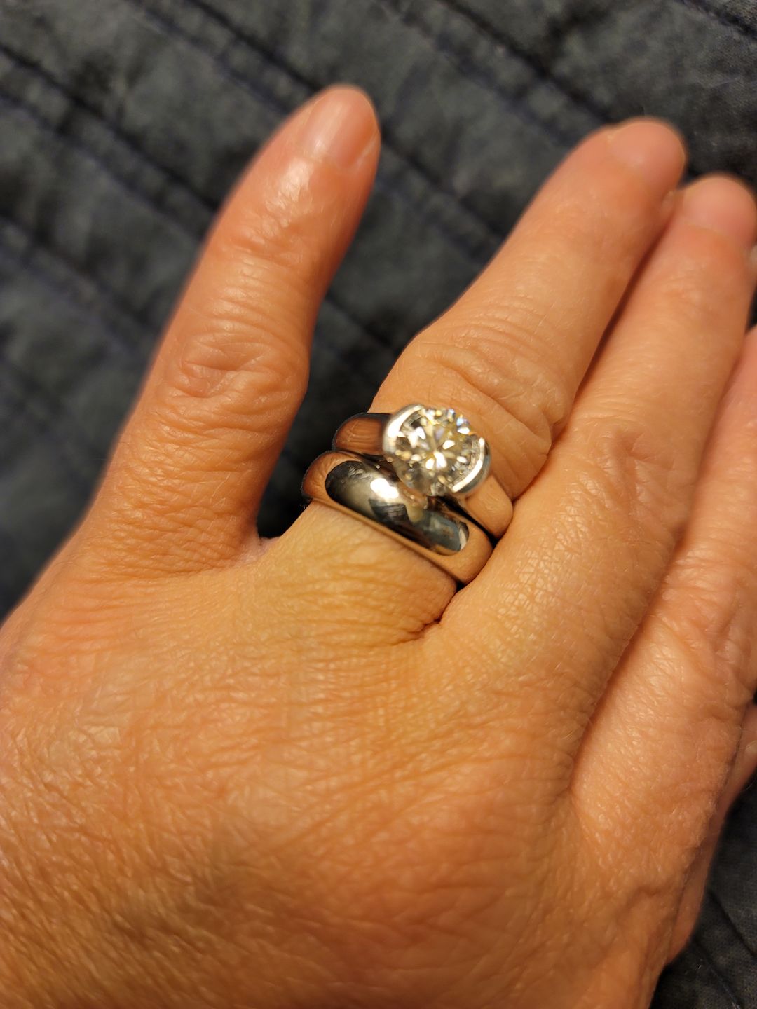 Customer photo review of High Polished Classic Comfort Fit Wedding Band
