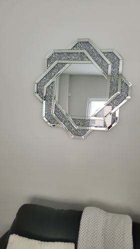 Customer photo review of 32" Hexagon Crystal Mirror