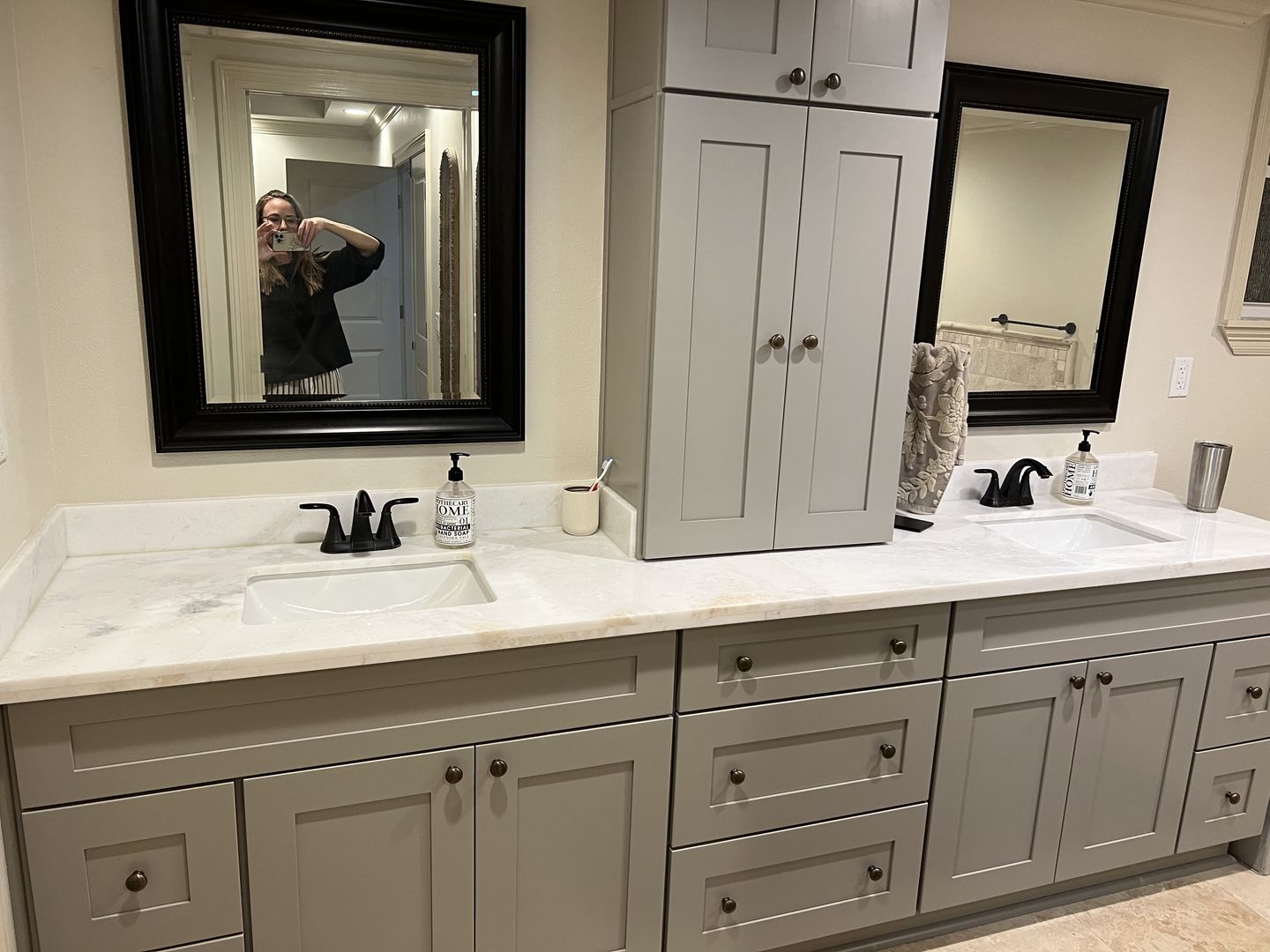 Customer photo review of Classic Aged Bronze Cupboard Handles