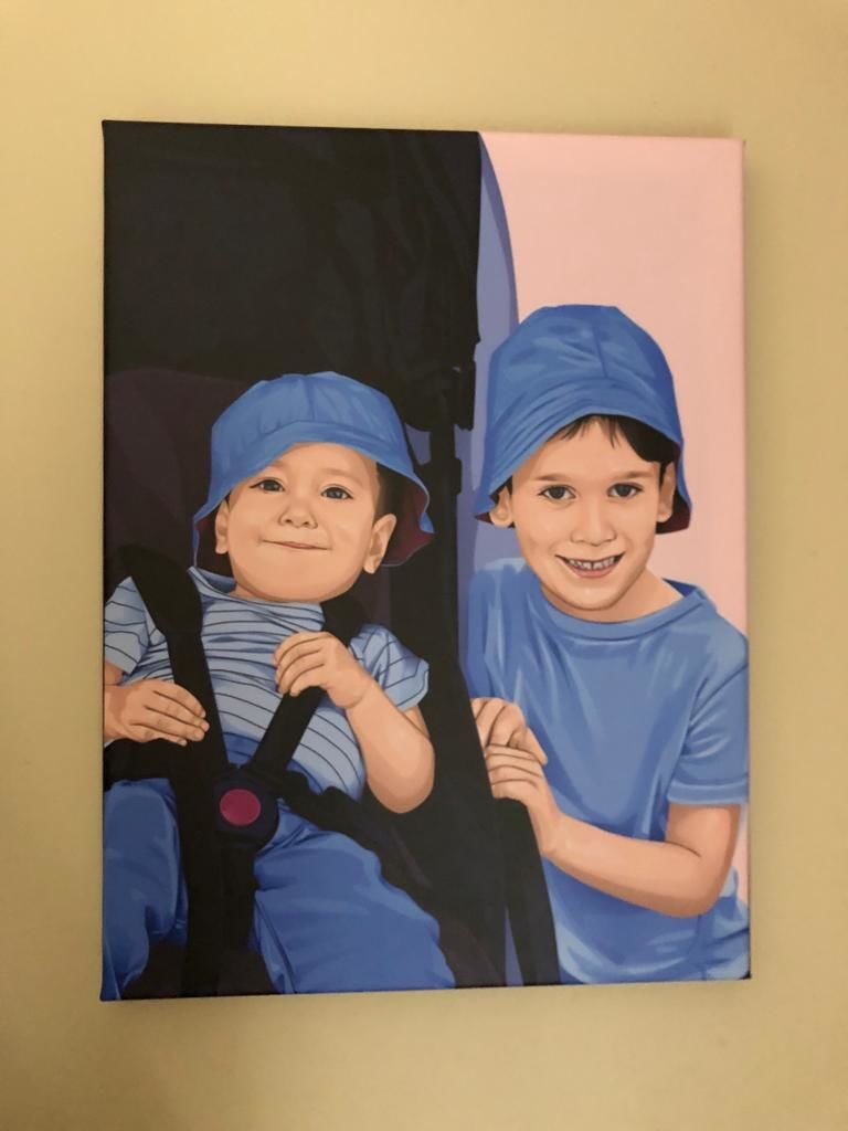 Customer photo review of Portrait Pop-Art ( sur toile )