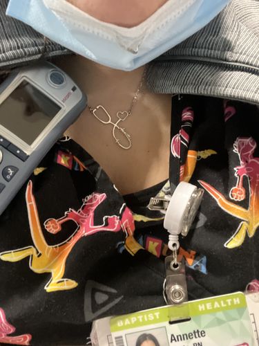 Customer photo review of Stethoscope Name Necklace EKG