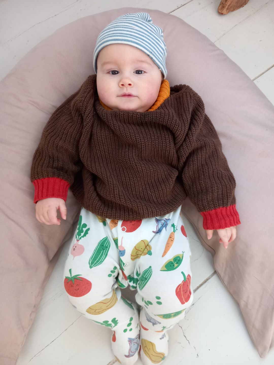 Customer photo review of From One To Another Pinecone Snuggly Knitted Jumper