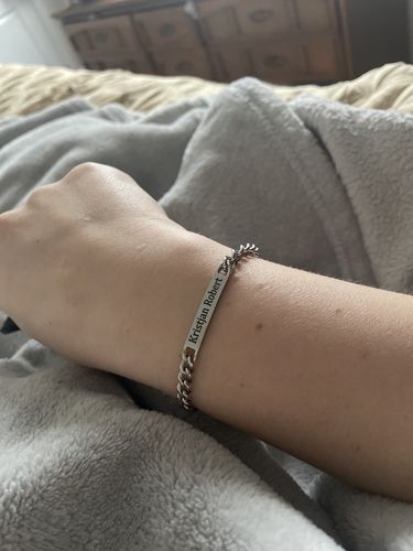 Customer photo review of Engraved Bracelet Set - W/ Eternal Rose Box