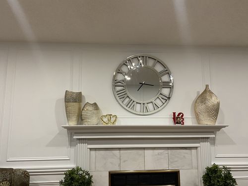 Customer photo review of 32" Luxury Real Mirrored Clock