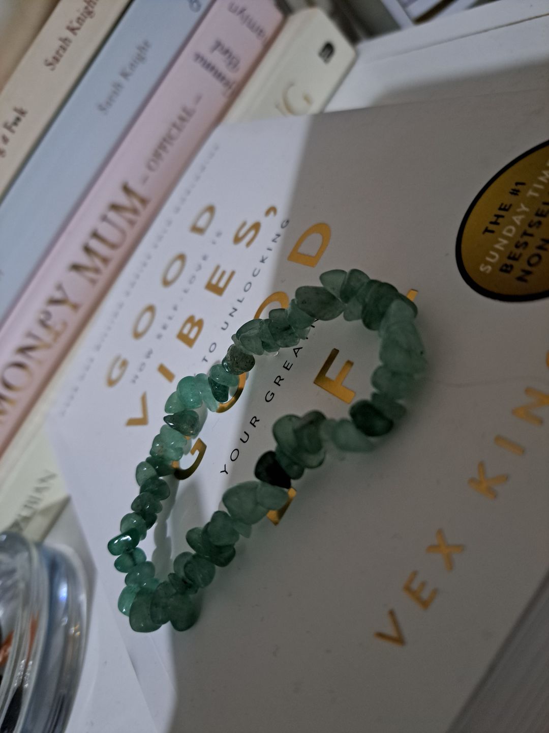 Customer photo review of Green aventurine - Crystal chip bracelet