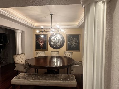 Customer photo review of Modern Statement Geometric Chandelier